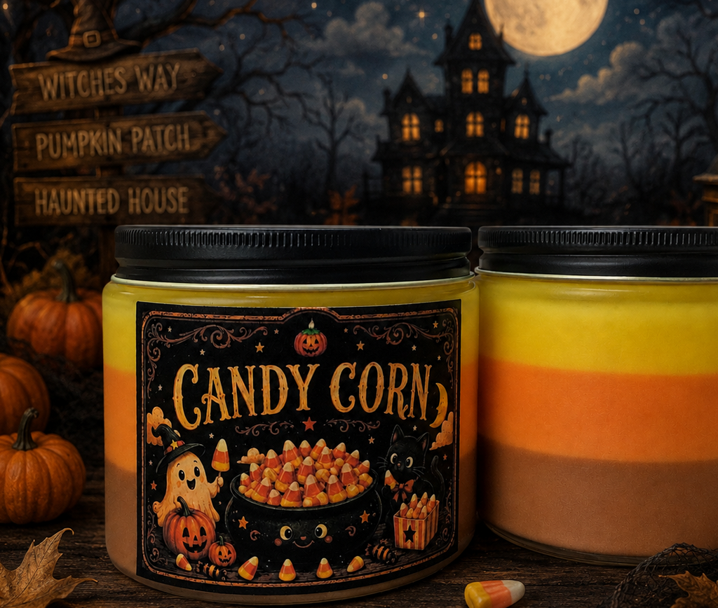 Candy Corn 3 Layer Candle