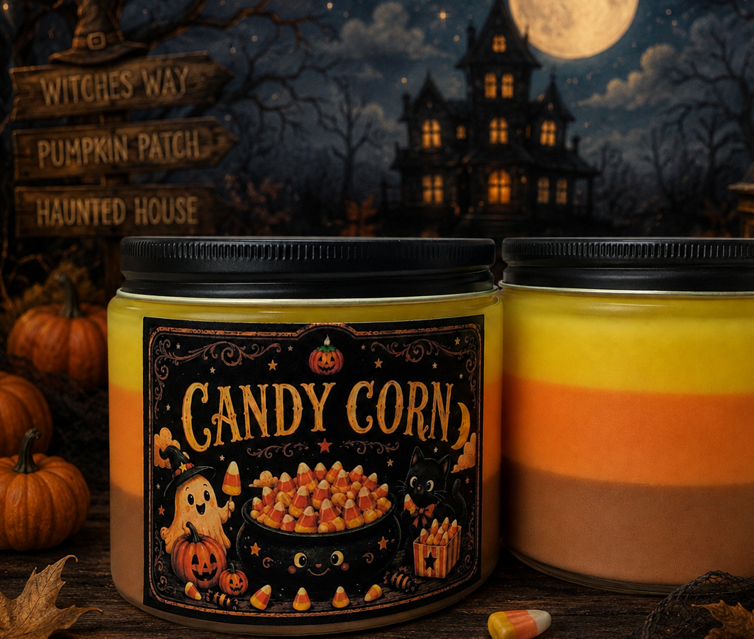 Candy Corn 3 Layer Candle